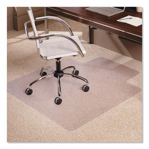 ES Robbins EverLife Moderate Use Chair Mat for Low Pile Carpet, Rectangular with Lip, 36 x 48, Clear - 1 of 4