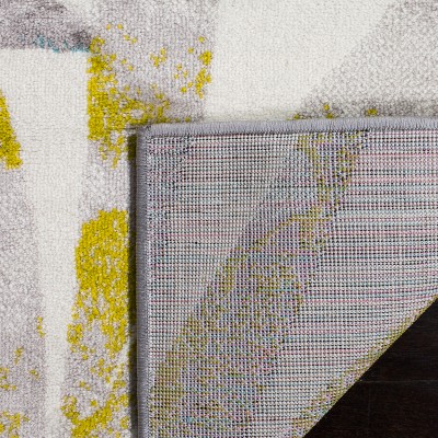 Elysian Fields Gray & Green Floral Synthetic 8' x 10' Rug