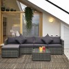 Resenkos 6 Pieces Patio Furniture Set, PE Rattan, - 3 of 4