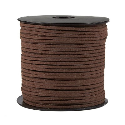 Juvale Flat Leather Cord for Jewelry Making, Faux Suede Beading Cord (0.08 in, 100 Yards)