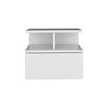 CENGHU Floating Nightstand, Modern Sideboard Decorative Storage Cabinet with Drawer, End Table, Side Table, Open Top Shelves for Bedroom - 2 of 4
