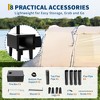 GustoWave Portable Wood Burning Stove, Hot Tent Stove with Pipe for Camping, Fishing, Black - 3 of 4