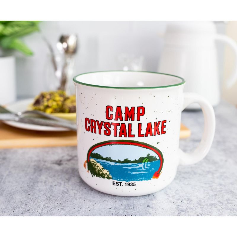 Silver Buffalo Friday the 13th Crystal Lake Ceramic Camper Mug | Holds 20 Ounces, 3 of 7