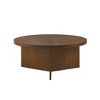 1 PCS See below Round Coffee table Brown - 3 of 4