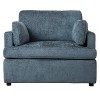 ACEPANO Oversized Accent Chair, Armchairs with Cushion For Living Room & Bedroom-Blue - 4 of 4