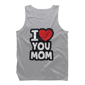 Men's Design By Humans I Love You Mom Heart By solon2020 Tank Top - 1 of 2