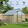 8 ft x 16 ft Aluminum PC Board Walk-in Outdoor Greenhouses with Weather Resistant,, Durable Polycarbonate Panels for Garden Backyard, Patio - 2 of 4