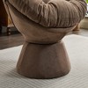 FURNIinspire Accent Chair Oversized Swivel Accent Chair 360 Swivel Barrel Chair Papasan Chair For Living Room Bedroom, Brown, 36.62"*24.80"*17.32" - 3 of 4