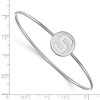 Black Bow Jewelry Sterling Silver Michigan State Spartans NCAA Bangle Bracelet 7 Inch - 2 of 3