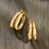 Ross-Simons Italian 18kt Gold Over Sterling Double-Hoop Earrings - 3 of 4