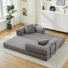 VASIP Folding Convertible Sofa Bed ,78" Sofa Bed Foam Spring Mattress with 2 Pillows,for Apartment, Living Room,Office,Black - 3 of 4