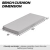 Crestlive Products Outdoor Bench Cushion with Ties Water Resistant Fabric Durable Thicken Memory Foam for Loveseat Couch Porch Swing - 2 of 4