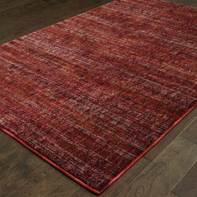 Atlas Red and Rust Nylon Polypropylene Area Rug 1'10" x 3'2"