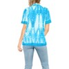 LA LEELA Women's Summer Casual Beach Short Sleeve Blouse Shirt Blouses Button Down Dress Tops Tee Hawaiian Shirts for Women - 3 of 4