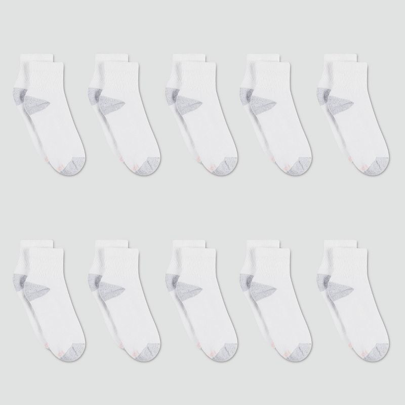 Hanes Women's Cushioned 10pk Ankle Socks - 5-9, 3 of 5