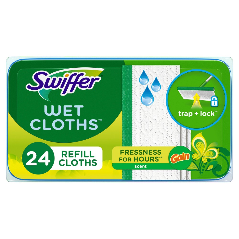 UPC 037000830528 Swiffer Sweeper Wet Mopping Cloths Gain Scent