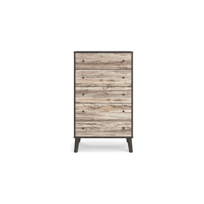 Piperton Two-Tone 5-Drawer Chest with Charcoal and Sugarberry Finish