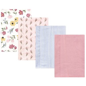 Luvable Friends Hudson Baby Flannel Burp Cloths 4pk Set - 1 of 2