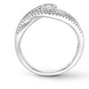 Pompeii3 1 Ct Diamond Multi Row Diamond Woven Right Hand Ring 10k White Gold - 3 of 4