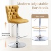 QingMoon Swivel Bar Stools Set of 2, Adjustable Barstools, Velvet Tufted Counter Height Chairs with Nailhead Trim for Kitchen Island, Home Pub - 2 of 4