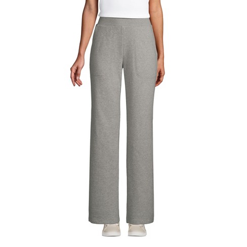 Lands' End Women's High Rise Serious Sweats Fleece Lined Pocket Leggings -  Medium - Cement Heather : Target