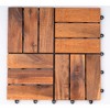 Bliss Outdoors Hardwood 12-Slat Interlocking Wood Deck Tiles, Natural, Set of 30 - 3 of 4