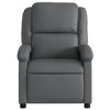 VidaXL Manual Recliner Chair with Adjustable Back/Footrest, Gray Faux Leather Reclining Sofa for Ultimate Comfort - 4 of 4