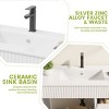 EROMMY 30" Single Bathroom Vanity With Ceramic Top And Faucet, Bathroom Vanity With Drawers And Cabinet - 3 of 4
