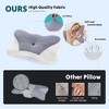 FONTOI Cooling Memory Foam Pillow with Breathable Pillowcase, Dual Height Orthopedic Support Contour Pillow for Side, Stomach Sleeper - 3 of 4