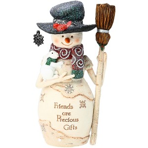 Pavilion Gift Company - Precious Gifts - 6" Snowman holding a Broom  - Decorative Objects - 1 of 4