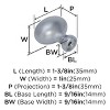 Amerock Vaile Cabinet or Furniture Knob, 1-3/8 inch (35mm) Length - 4 of 4