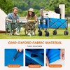 SKRAN Capacity Foldable Portable Wagons Carts with All-Terrain Wheels & Drink Holders,Heavy Duty Collapsible for Beach,Picnics(Wagon Only) - 4 of 4