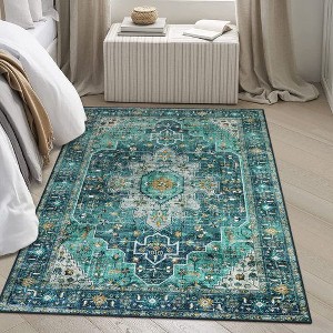 Lahome Ultra-Thin Washable Area Rug– Non-Slip Carpet for Girls Bedroom, Living Room,Office,Entryway,or Kitchen - 1 of 4