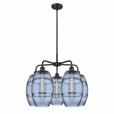 Vaz - 5 Light Stem Hung Chandelier In Industrial Style-15.38 Inches Tall and 26 Inches Wide