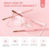 Saviland Kolinsky Trio Brush Set: #8/10/14 Acrylic Sculpting Brushes w/Rose Gold Handles - Core 3D Artist Essentials. - 2 of 4
