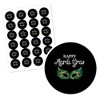 Big Dot of Happiness Mardi Gras - Masquerade Party Circle Sticker Labels - 24 Count - 2 of 4