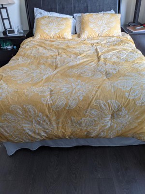 Landour Reversible Percale Cotton Comforter Set Yellow - Heirlooms Of ...