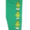Seven Times Six Dr. Seuss The Grinch Joggers Men's Christmas Lights Santa Hat Sweatpants Green - 4 of 4
