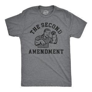 Mens The Second Amendment T Shirt Funny Bear Arms Pun Joke Tee For Guys - Crazy Dog Men's T Shirt - 1 of 4