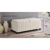 NicBex Storage Ottoman Bench for Bedroom,Storage Bench with Coffee Tray,Ottoman for Living Room, Bedroom, Entryway,White - 3 of 4