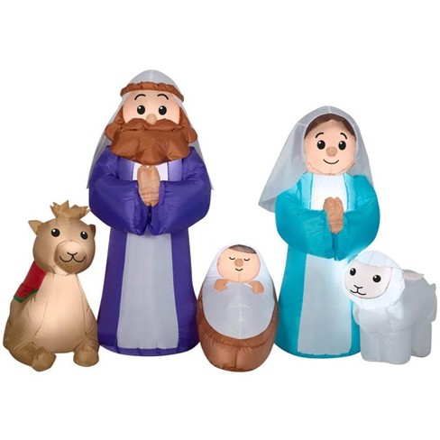 Gemmy 6.5-FT Wide Lighted Nativity Scene Christmas Inflatable - image 1 of 3