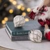 Whisen D3.9X4.3"H Christmas Ball Ornaments, Glass Decorative Hanging Ball Christmas Tree Ornaments, Set of 6 - 4 of 4