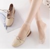 Anna-Kaci Women's 5-Pack Sheer No Show Liner Socks with Non-Slip Heel Grip Lightweight Invisible Design - 2 of 3
