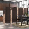 Tangkula 8-Panel Room Divider, 6 FT Tall Folding Privacy Screen w/ Hand-woven Friendly Plant Fibers & Solid Wood Frame Brown/Black - 2 of 4