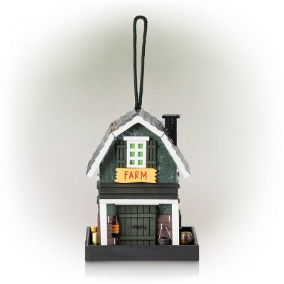 Alpine 9" Farm Store Wood Bird Feeder