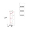 SEVOBAL Bathroom Storage Cabinets 43 Inch Tall Wall Cabinets with One Door and Two Open Shelves for Organization, White, 44"*16"*3" - 3 of 4