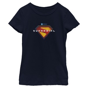 Girls Supergirl Official Shield Logo T Shirt - 1 of 4