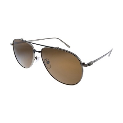 Salvatore Ferragamo SF 201S 035 Unisex Aviator Sunglasses Black 60mm