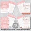 Big Dot of Happiness Pink Rose Gold Birthday - 4 Happy Birthday Party Games - 10 Cards Each - Gamerific Bundle - 2 of 4