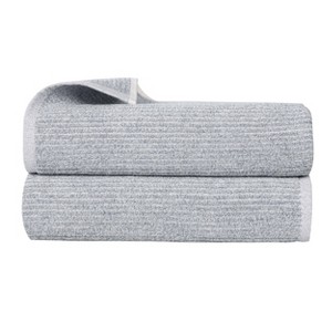Viscose Cotton Blend Medium Weight Soft Textured Ribbed Towel Set by Blue Nile Mills - 1 of 4